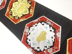 アンティーク　華文亀甲に桐模様織出し袋帯（着用可）